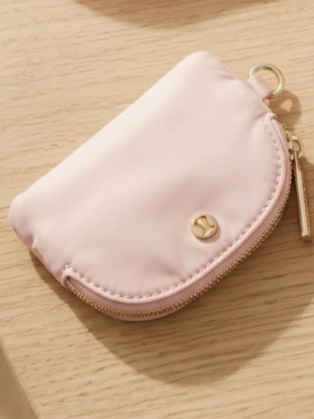 Lululemon Pink Dual-Pouch Glitter Wristlet NWOT